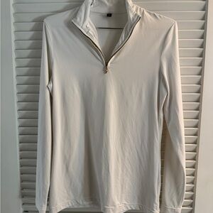 Bogner Mock Neck White Top Size 6